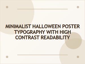 Minimalist Halloween Poster with Bold Typography