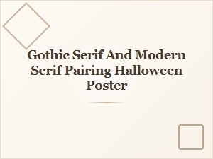 Gothic and Modern Serifs for Halloween Posters
