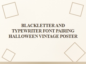 Blackletter Meets Typewriter: a Vintage Halloween Poster